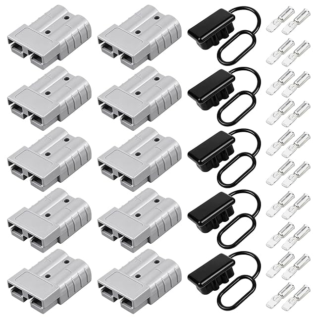 Connettori per batteria VETOLAKA da 50 A con cappucci antipolvere