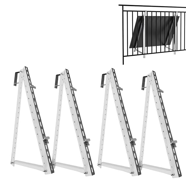 Supporto da balcone E.For.U con binari da 1300 mm e ganci da ringhiera in acciaio inossidabile