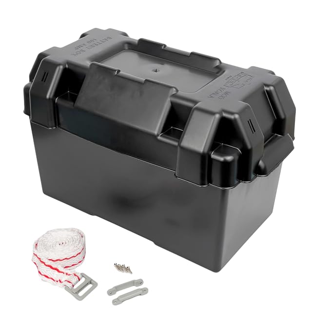 Cassetta portabatteria GATE 14 in polipropilene nero con maniglie di trasporto