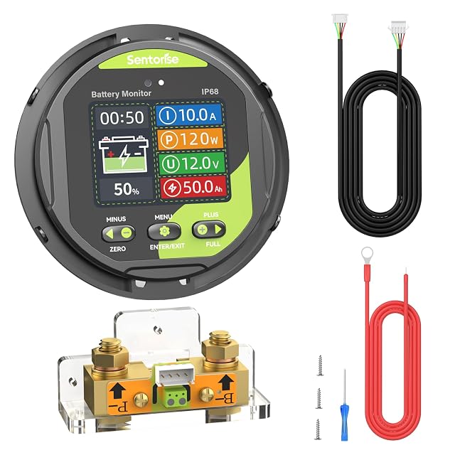 Contatore di batteria SENTORISE IP68 con shunt e display LCD