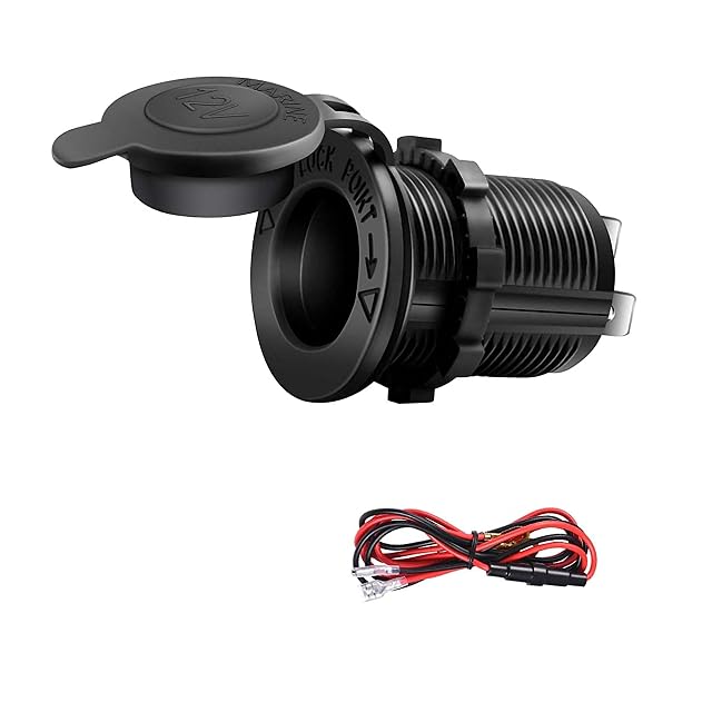 Presa per accessori 12 V stagna PPpanda con cavo e fusibile in linea