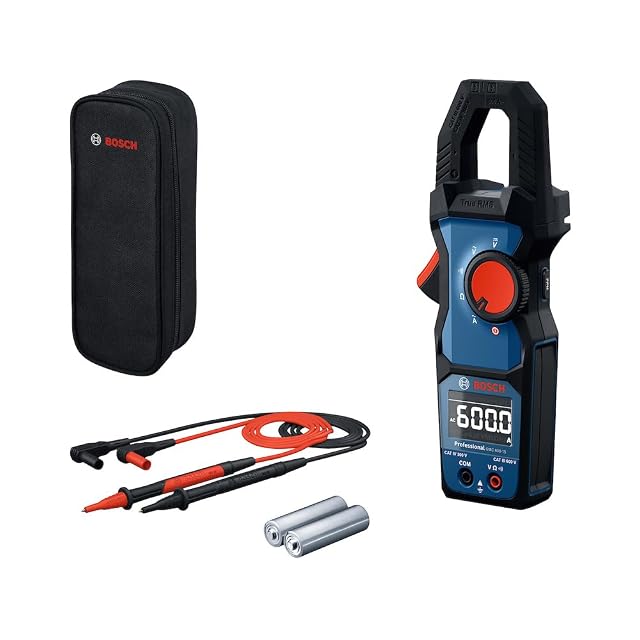 Pinza amperometrica Bosch Professional GMC 600-15 blu con cavi di misura