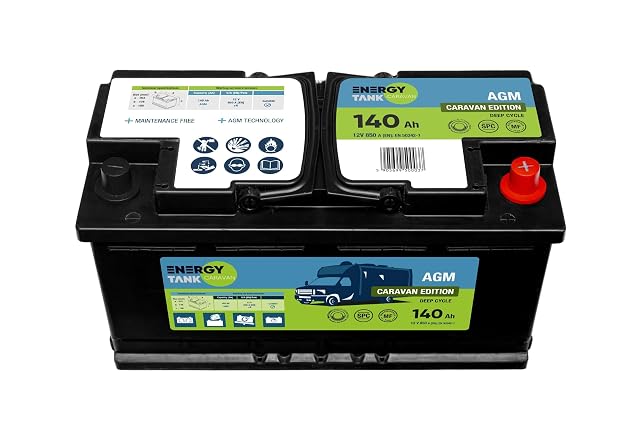Batteria solare AGM EnergyTank da 140 Ah per camper