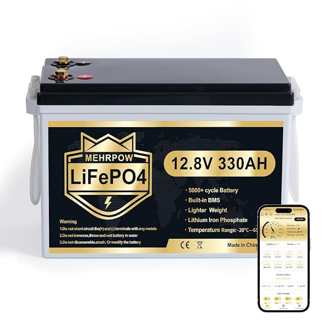 Batteria LiFePO4 Mehrpow da 330 Ah con monitoraggio da applicazione