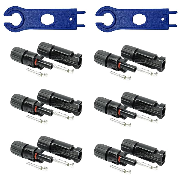 Set di connettori solari solartronics con contatti da crimpare e chiavi