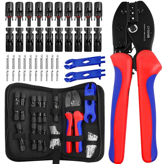 Pinza a crimpare solare SBGGRL con set di connettori