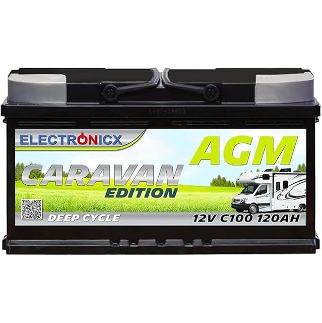 Batteria AGM Electronicx Caravan Edition da 120 Ah