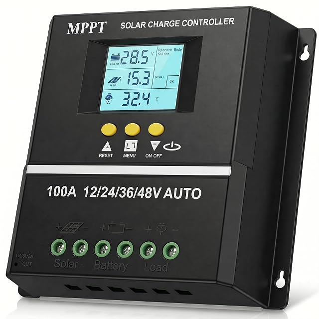 Regolatore di carica MPPT Fuhuihe da 100 A con display LCD e porte USB