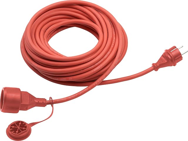 Prolunga di gomma rossa Meister da 10 m con presa Schuko