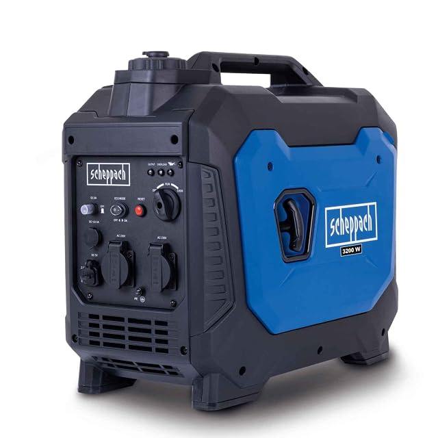 Gruppo elettrogeno inverter Scheppach SG3500i in una cassa stampata