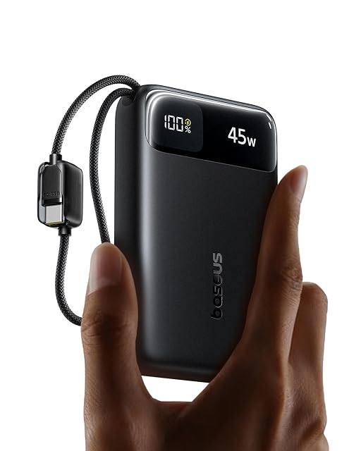 Batteria esterna Baseus FC11 con due cavi USB-C integrati