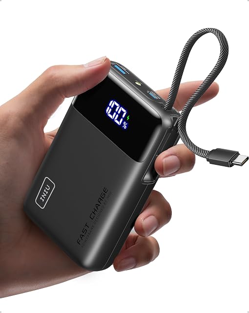 Batteria esterna INIU da 45 W con cavo USB-C integrato