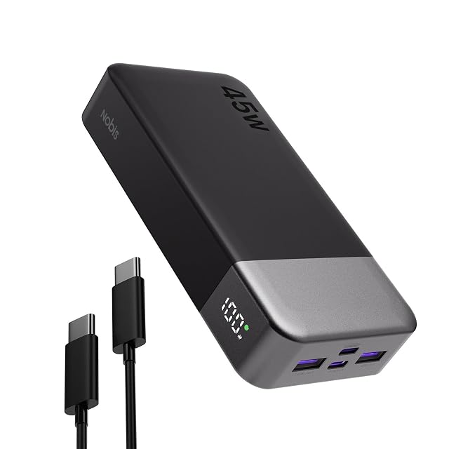 Batteria esterna NOBIS da 20 000 mAh e 45 W con quattro porte
