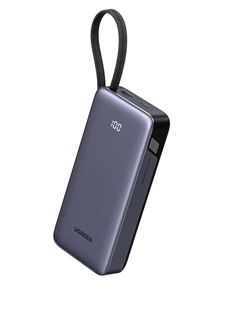 Batteria esterna UGREEN Nexode da 20 000 mAh con cavo integrato