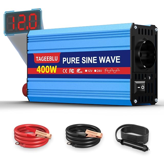 Inverter a sinusoide pura TAGEEBLU da 400 W con display digitale