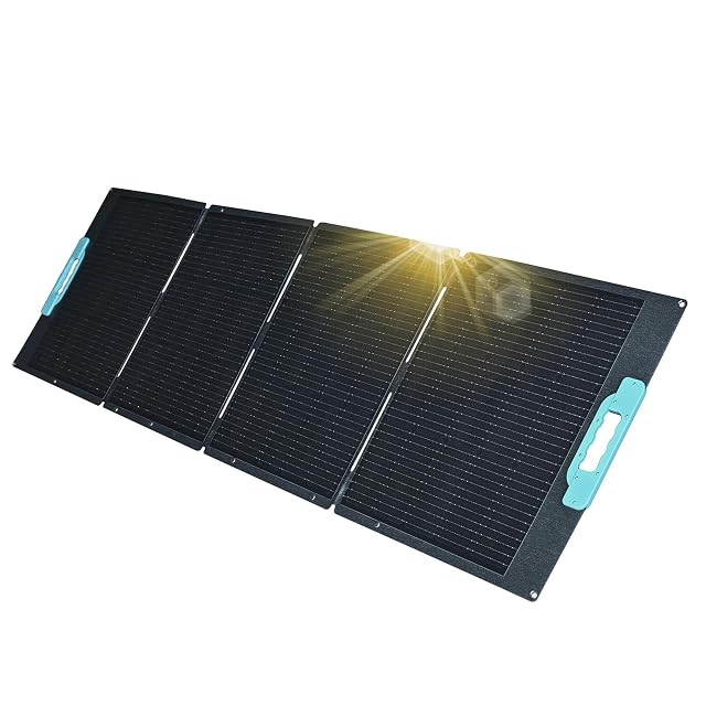 Pannello pieghevole enjoy solar Helios da 200 W con cavi MC4 e maniglia di trasporto
