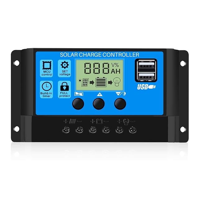 Regolatore solare PWM Thlevel da 30 A con uscita USB