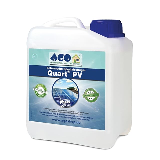 Detergente per moduli solari AGO Quart PV, tanica da due litri