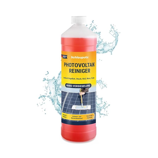 Flacone da un litro di concentrato detergente per pannelli solari Schlauputz