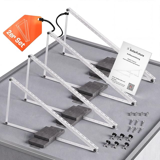 Supporto solare zavorrato per tetto piano SolarFuture in alluminio anodizzato