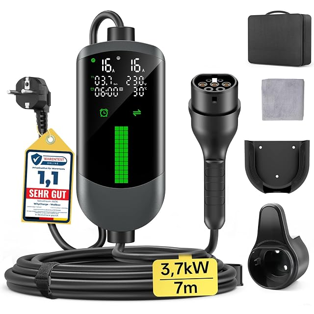 Caricatore portatile Tipo 2 WityCharge con spina Schuko