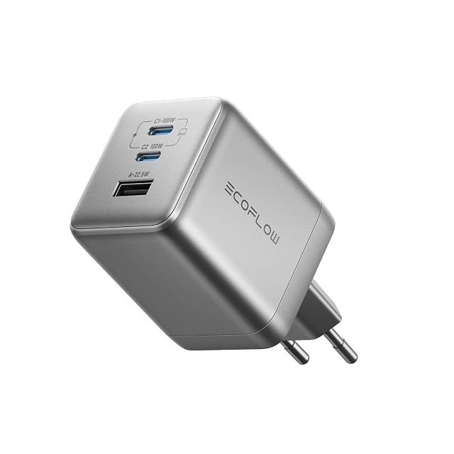 Caricatore GaN EcoFlow Rapid Pro da 100 W a tre porte
