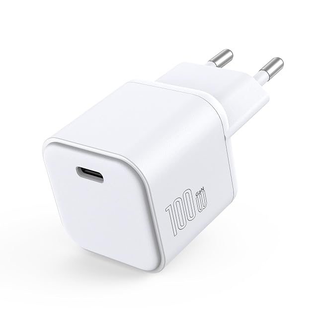 Caricatore USB-C GaN Mukiya da 100 W con spina piatta a scomparsa